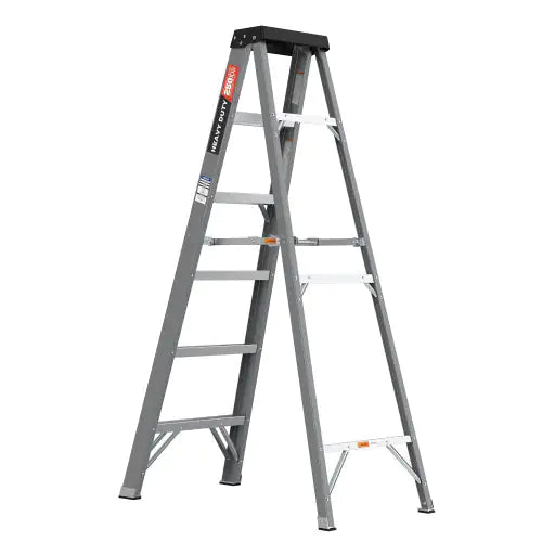 Fibreglass Step Ladder 6-Step 250lbs Gray