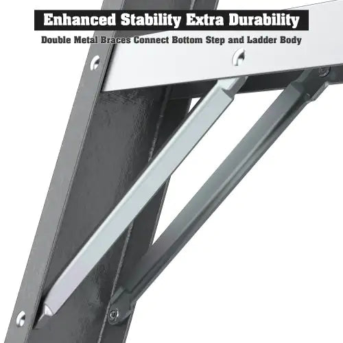 Fibreglass Step Ladder 6-Step 250lbs Gray
