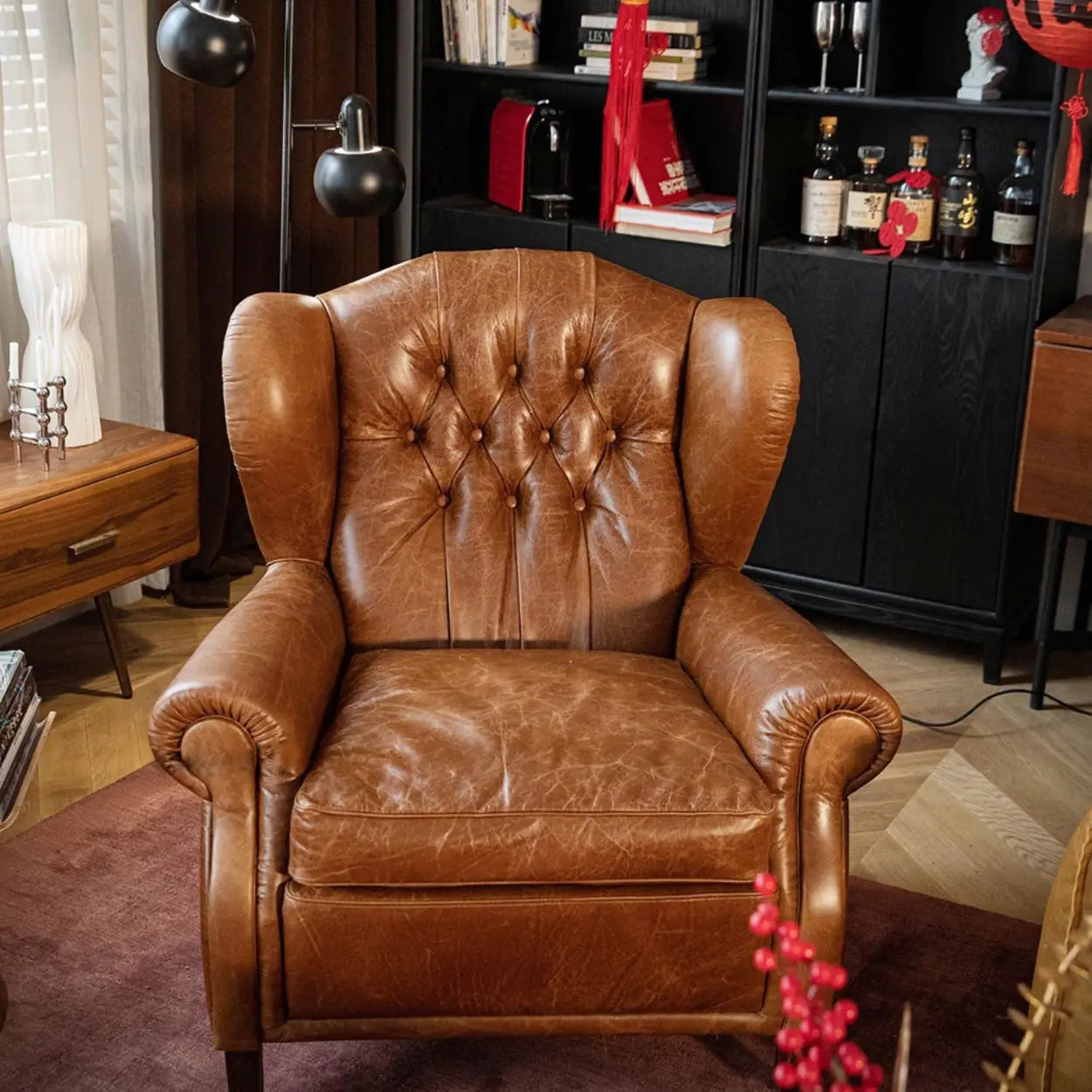 Vintage American Country Tiger Chair for Whiskey Bar