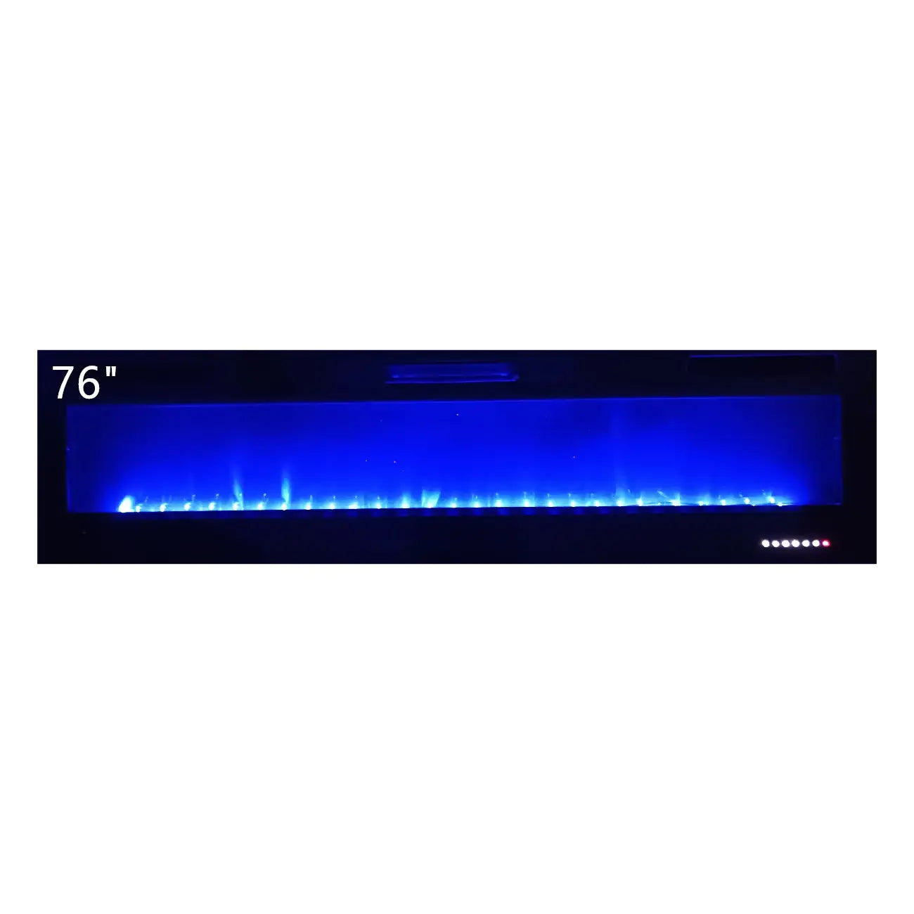 50-Inch Built-In Wall Fireplace with LED Flame Effect
